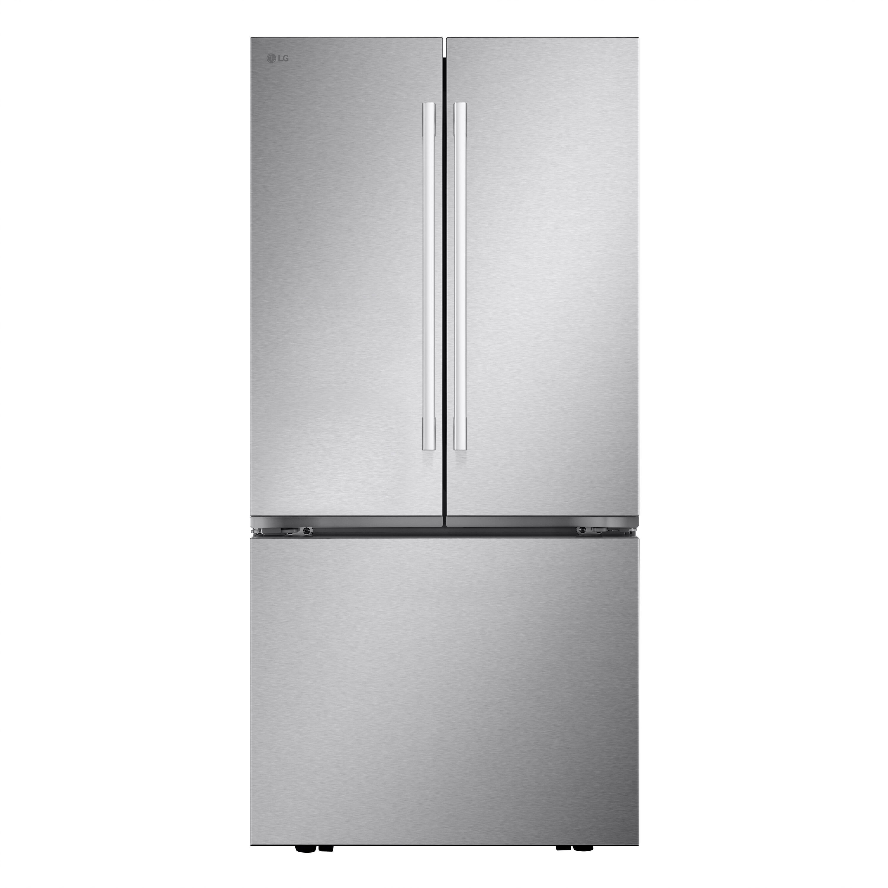 LG Standard-Depth 25.1-cu ft 3 -Door Smart Compatible French Door Refrigerator with Ice Maker ( PrintProof Stainless Steel ) ENERGY STAR Certified