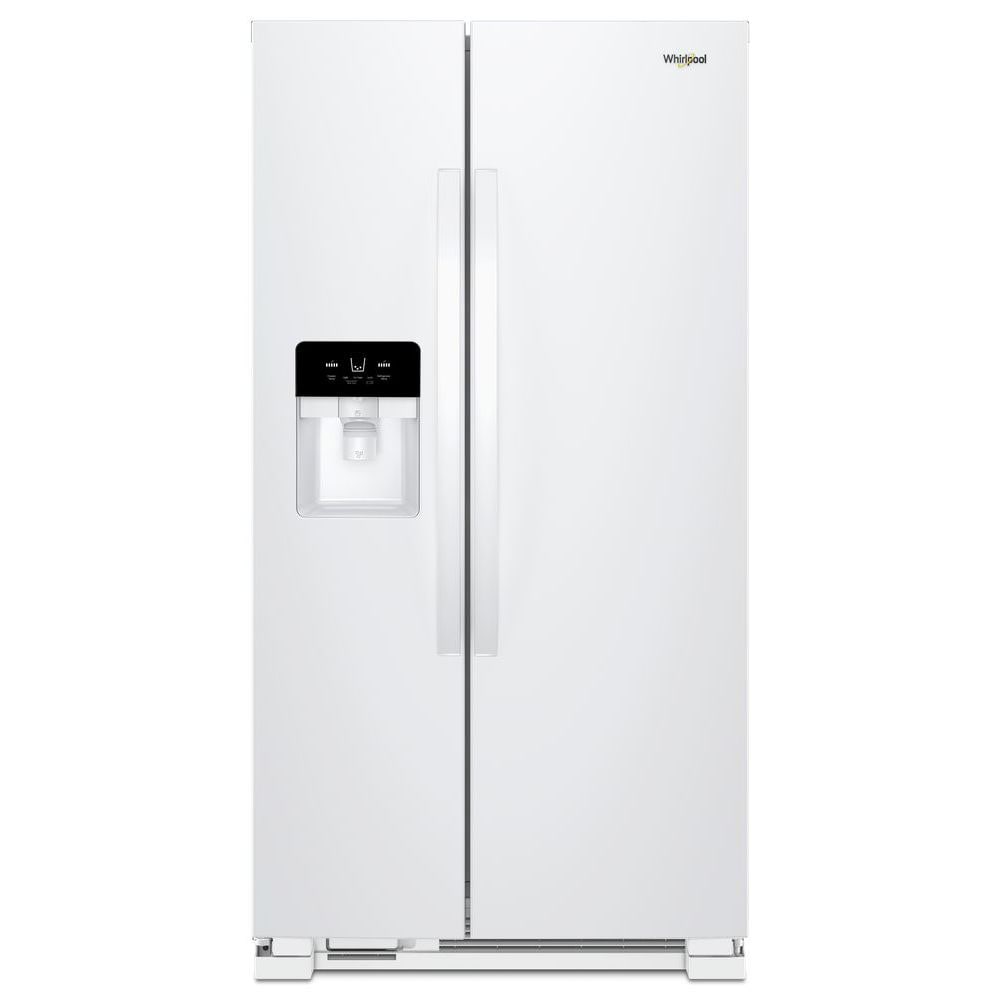 Whirlpool 24.6-cu ft Side-by-Side Refrigerator with Ice Maker ,Water and Ice Dispenser ( White ) ENERGY STAR Certified