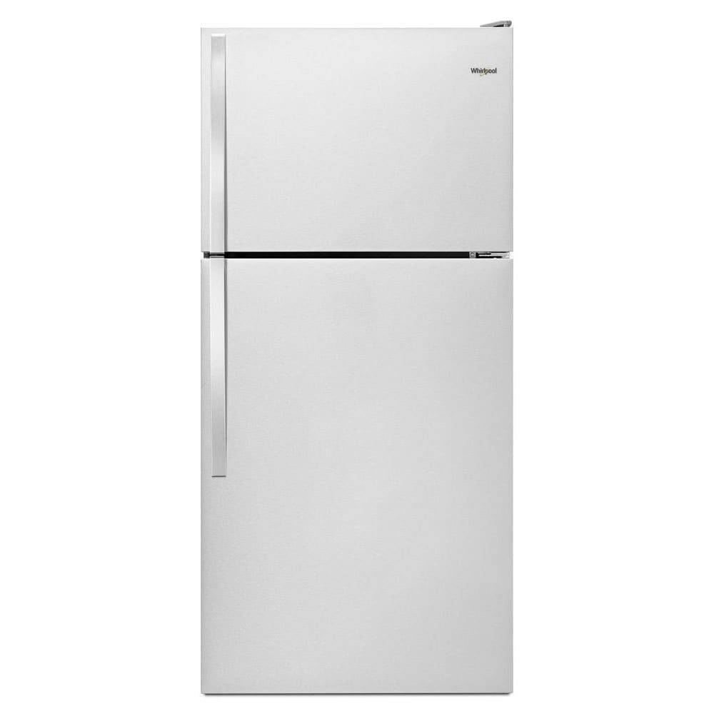 Whirlpool 14.3-cu ft Counter-Depth Top-Freezer Refrigerator ( Monochromatic Stainless Steel ) ENERGY STAR Certified