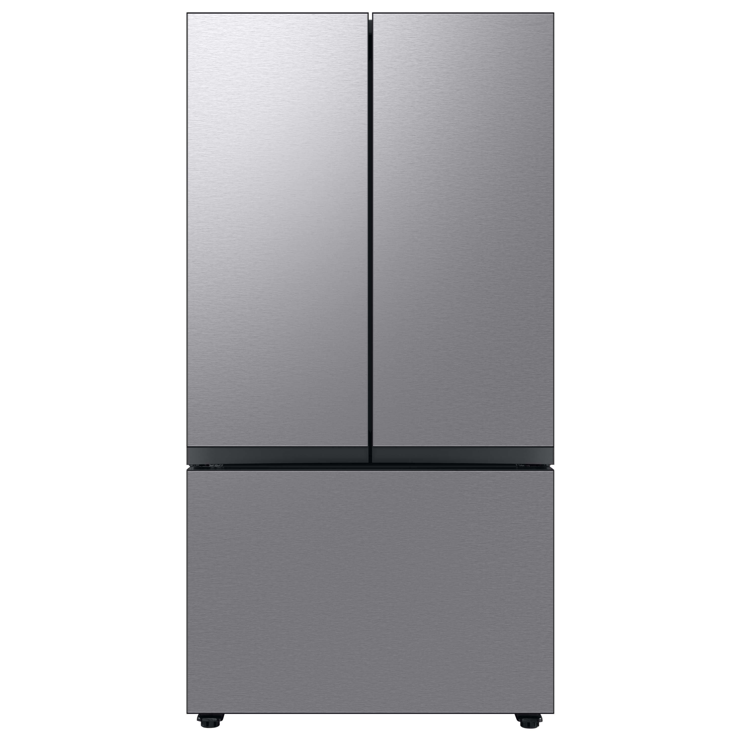 Samsung Bespoke Standard-Depth 30.1-cu ft 3 -Door Smart Compatible French Door Refrigerator with Dual Ice Maker with Water Dispenser ( Stainless Steel - All Panels ) ENERGY STAR Certified