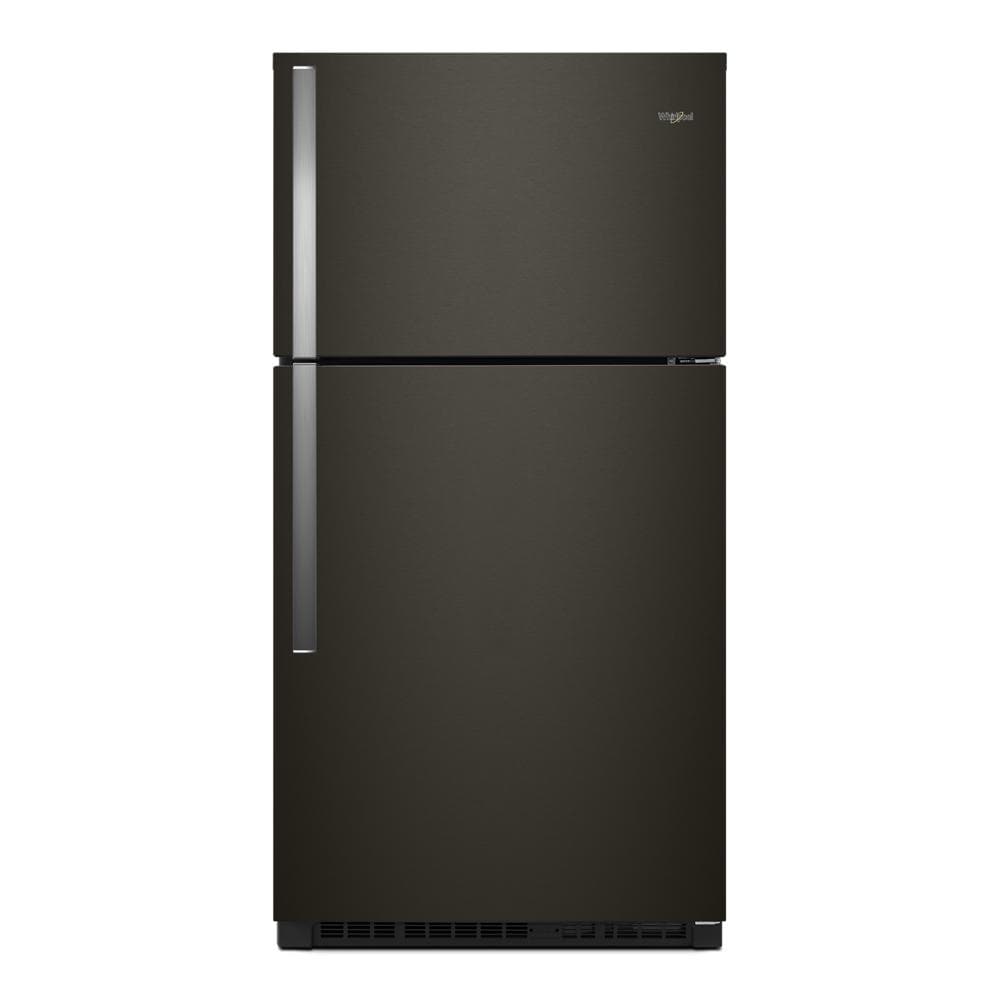 Whirlpool 21.3-cu ft Top-Freezer Refrigerator ( Fingerprint Resistant Black Stainless ) ENERGY STAR Certified