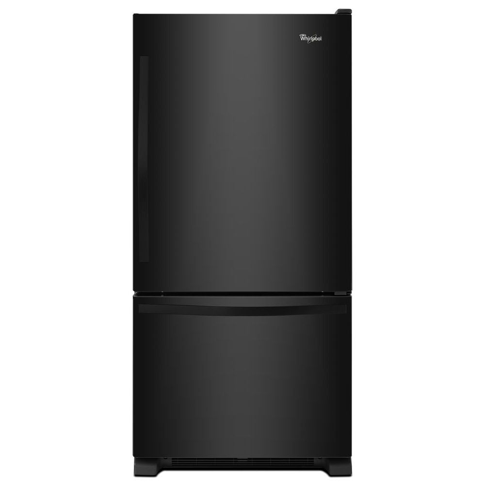 Whirlpool 18.7-cu ft Standard-Depth Bottom-Freezer Refrigerator with Ice Maker ( Black ) ENERGY STAR Certified