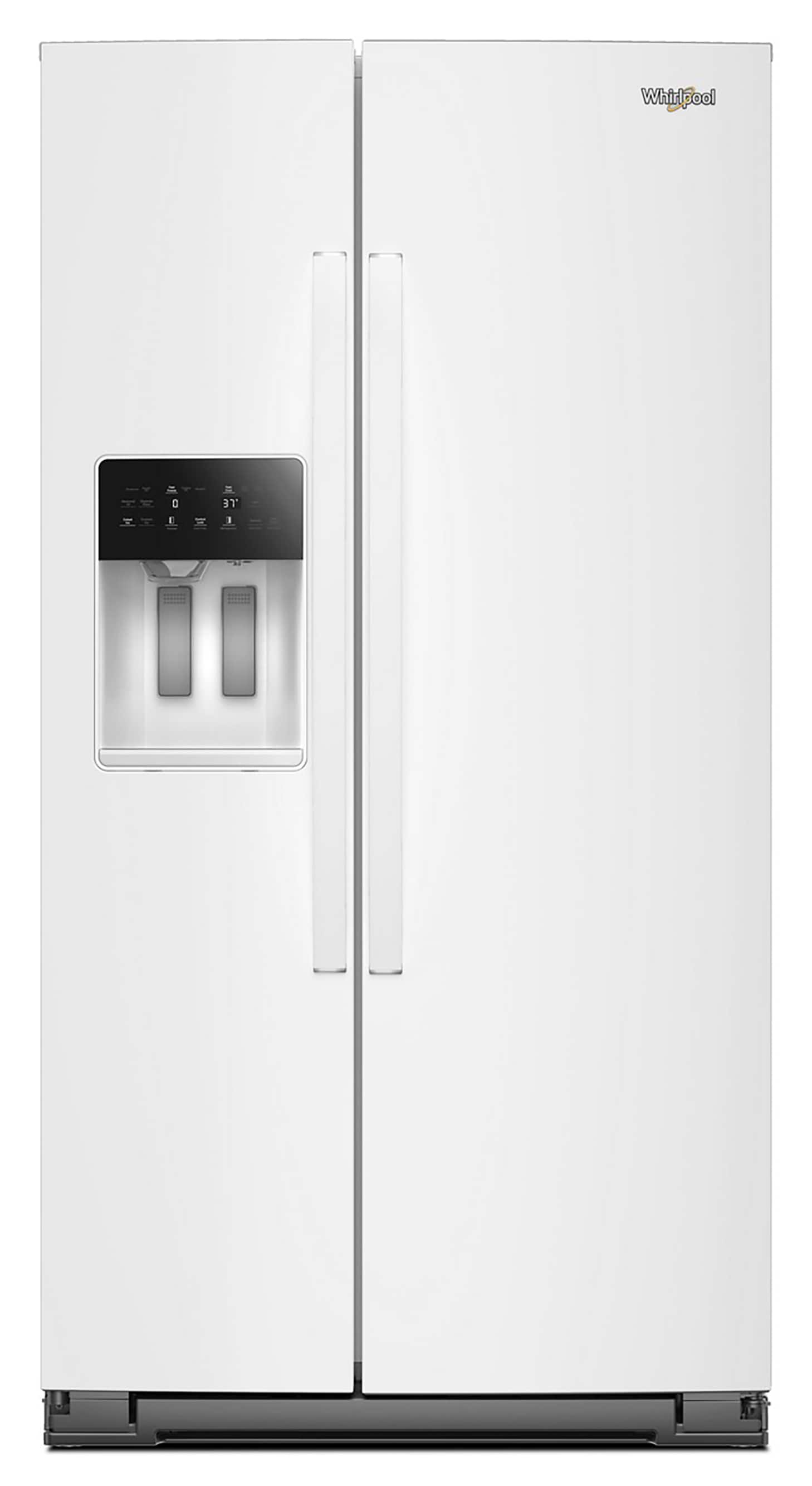 Whirlpool 20.85-cu ft Counter-Depth Side-by-Side Refrigerator with Ice Maker ,Water and Ice Dispenser ( White )