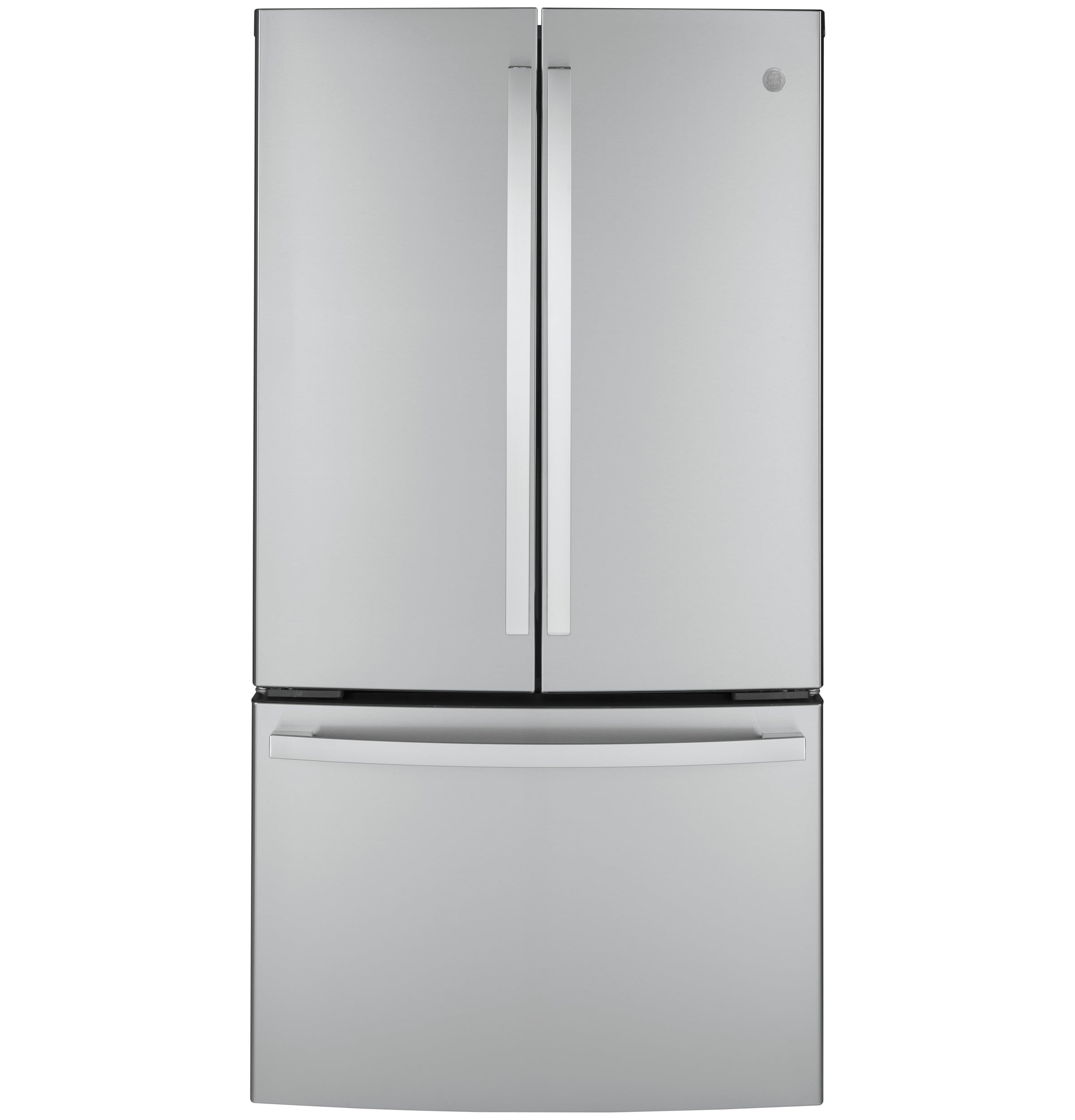 GE Counter-Depth 23.1-cu ft 3 -Door French Door Refrigerator with Ice Maker ( Stainless Steel ) ENERGY STAR Certified