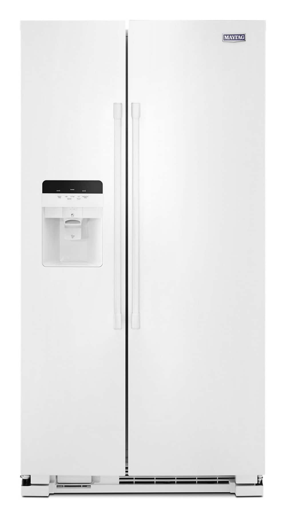 Maytag 24.5-cu ft Side-by-Side Refrigerator with Ice Maker ,Water and Ice Dispenser ( White )